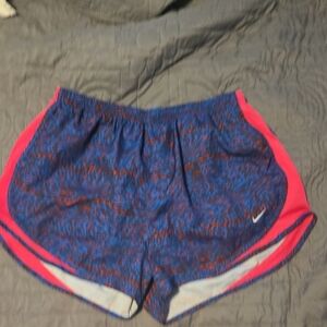 Nike DRI-Fit Women's Athletic Shorts - Blue and Pink Leopard Print